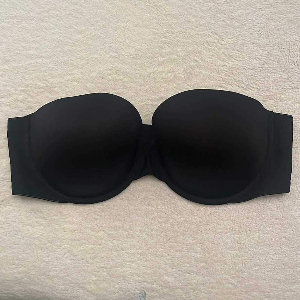 Black Unlined Strapless Bra
